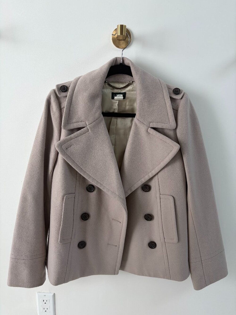 J.Crew Mauve Wool Peacoat